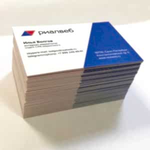 Печать двусторонних евро визиток в Астана